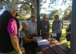 mike talking to the group 1